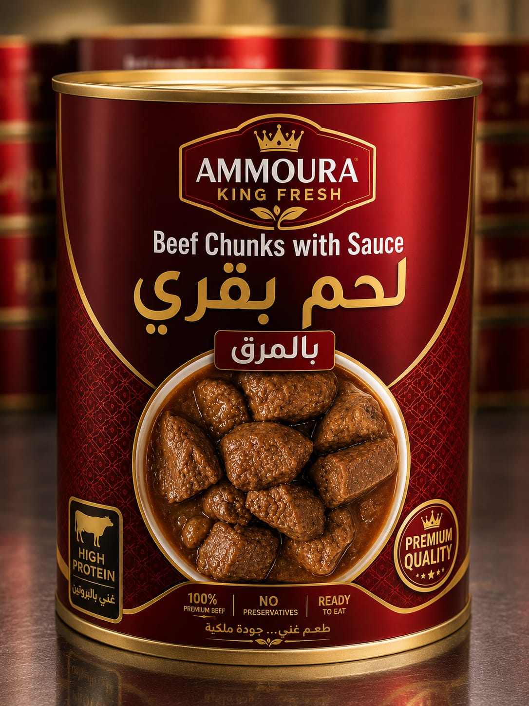 Ammoura King Fresh beef chunks with sauce 800g