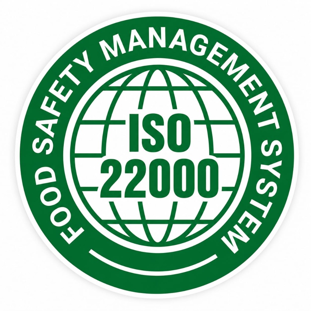 شعار شهادة نظام إدارة سلامة الغذاء ISO 22000